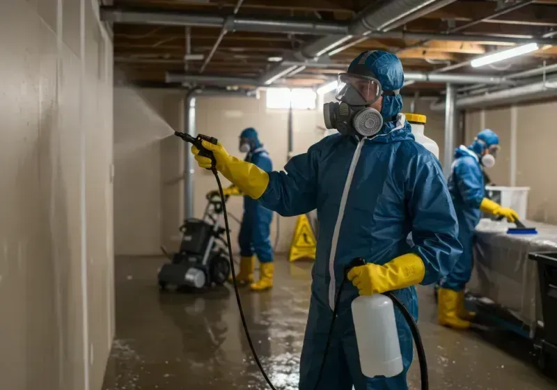 Basement Sanitization and Antimicrobial Treatment process in Gadsden, SC